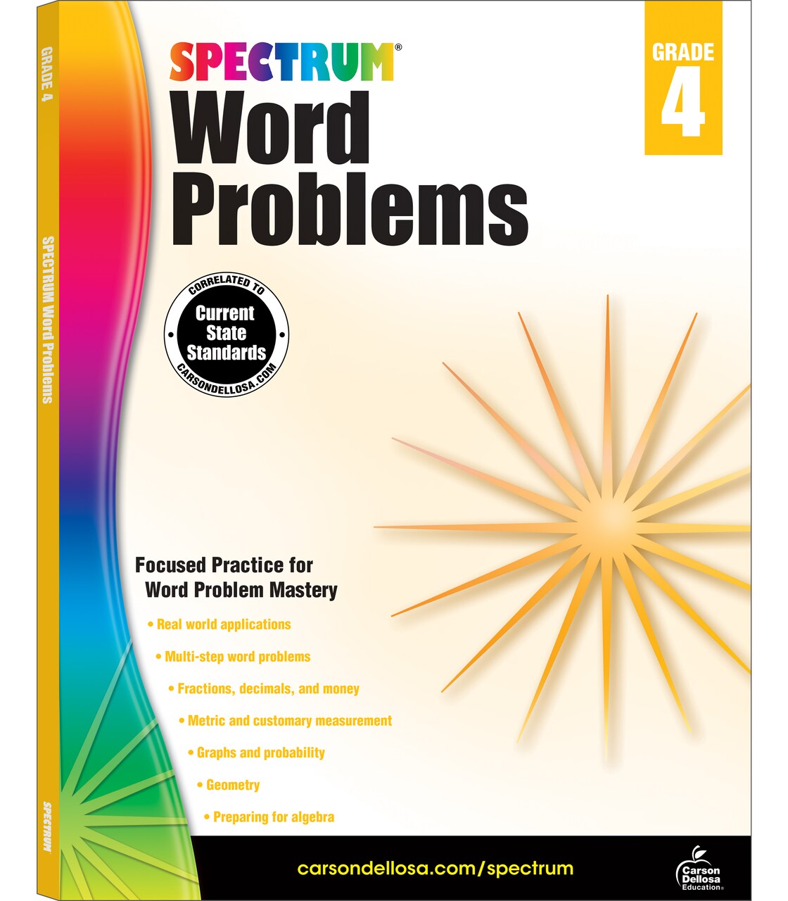 Spectrum Word Problems 4th Grade Math Workbooks, Geometry, Algebra Prep, Fractions, Decimals, Probability, Money, and More Mathematics, Classroom or Homeschool Curriculum